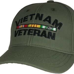 Vietnam Veteran OD Green Ball Cap - Made in The USA T26
